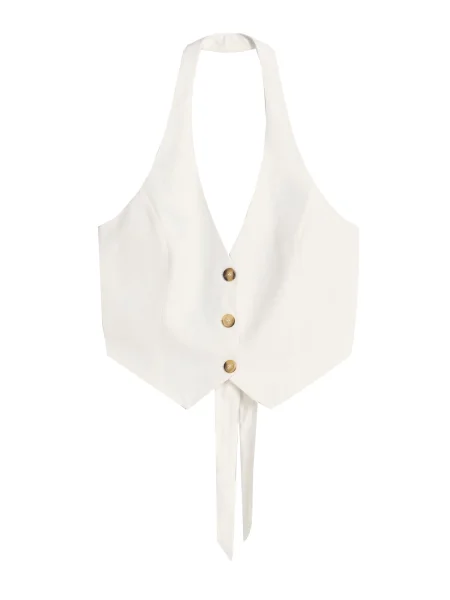 Bershka Vestă de costum murdar alb