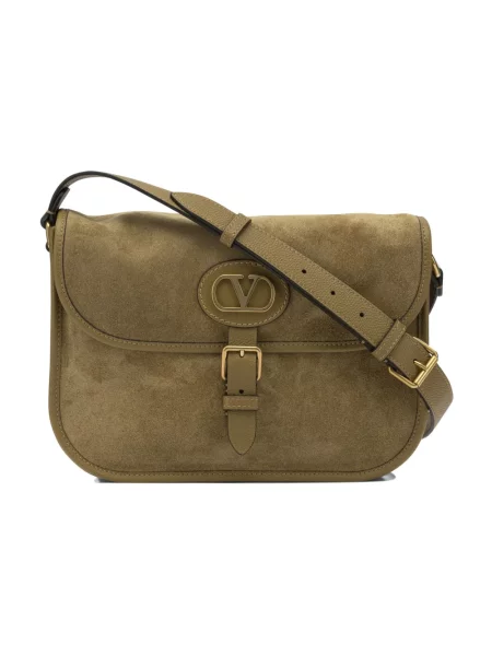 Torebka crossbody Valentino Garavani skórzana brązowa