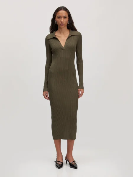 EDITED Rochie tricotat Hattie oliv