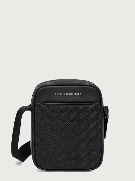 Taška cez rameno Tommy Hilfiger Th Modern Monogram Mini Reporter čierna