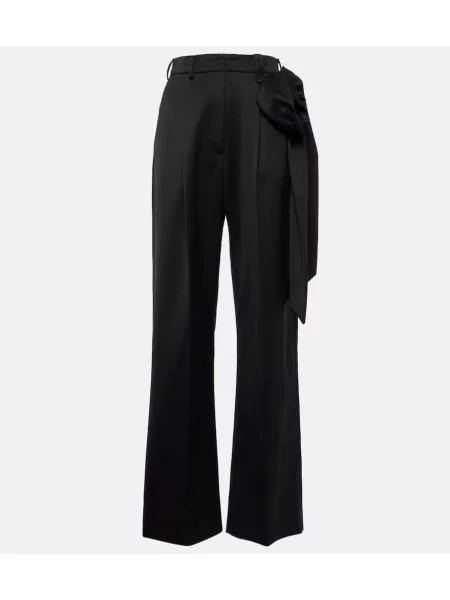 Pantaloni Simone Rocha cu model floral negru