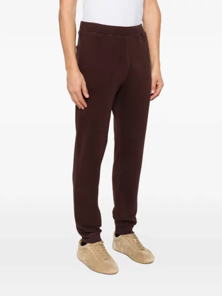 Pantaloni Sunspel alergare cu cordon maro