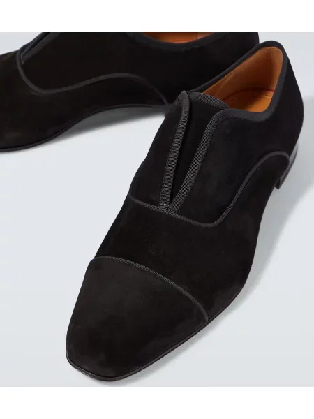 Oxfordke Christian Louboutin iz pliša črna