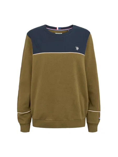 U.S. POLO ASSN. Pulóver Klara tengerészkék / olíva fehér