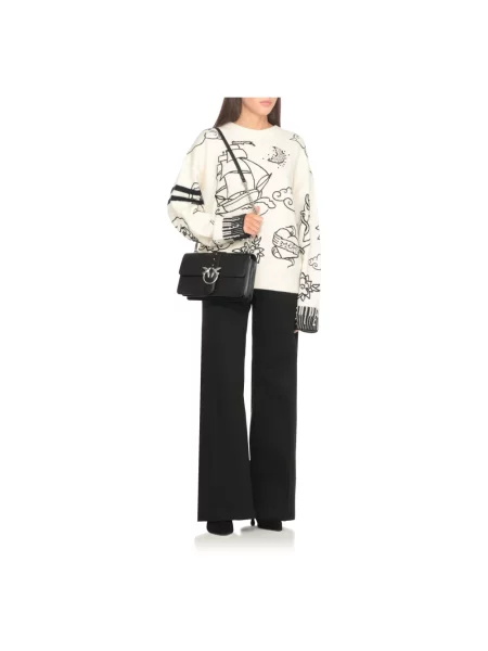 Torebka skórzana Pinko skórzana elegancka czarna