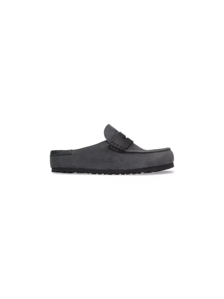 Sandały Birkenstock skórzane szare