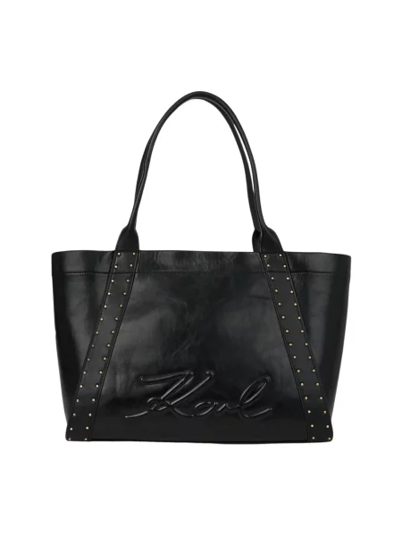 Torebka Karl Lagerfeld z ćwiekami czarna