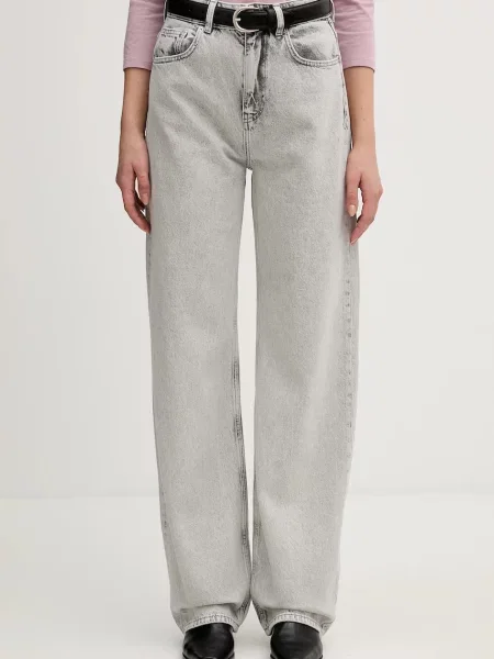 Sisley jeans high waist gri