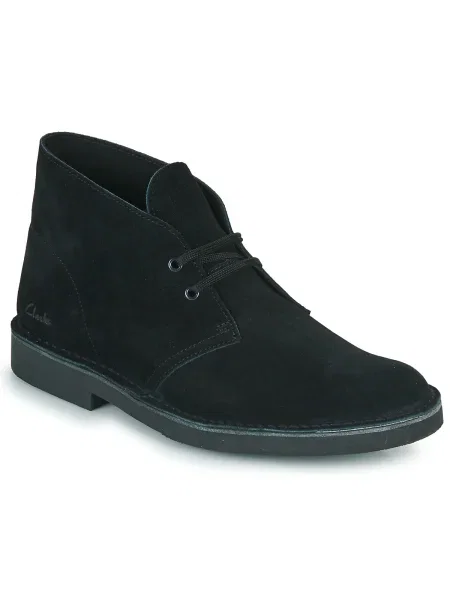 Šnurovacie púštne členkové topánky Clarks čierna