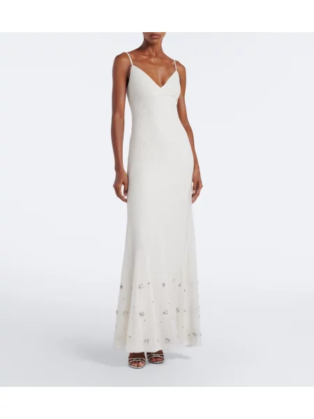 Rochie Roland Mouret cu mărgele alb