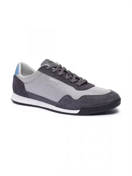 BOSS BLACK Sneakers tornacipő Titanium SL_sdtxny bőr hozzáadásával fekete