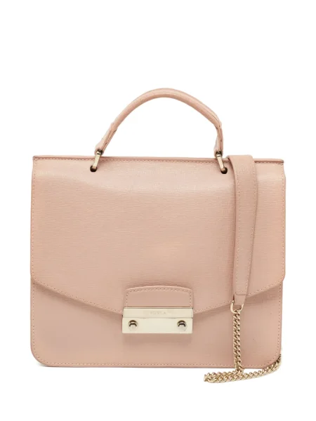 Geanta de piele Furla din piele roz