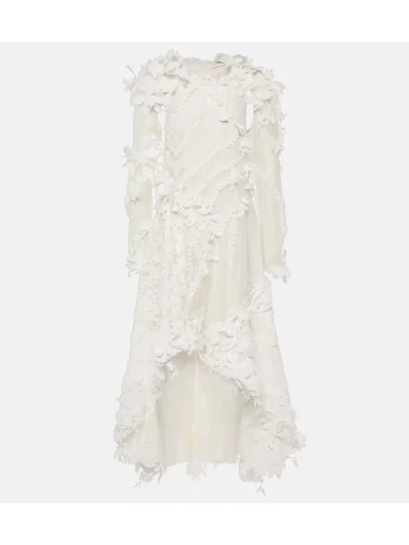 Rochie midi Zimmermann de in până la genunchi de costum alb