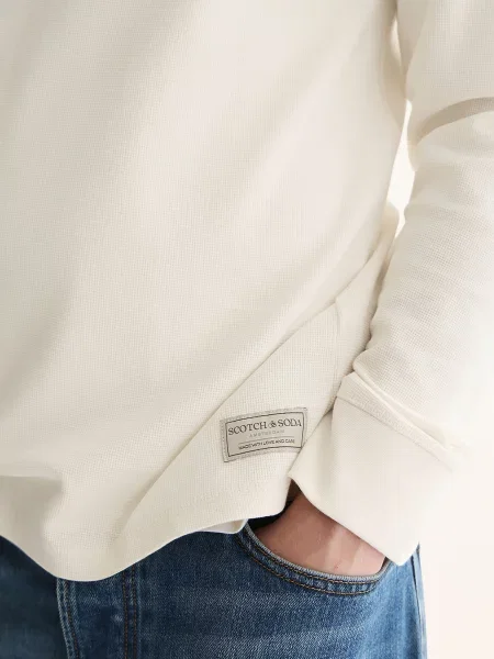 Scotch & Soda Tričko S Dlouhým Rukávem krémová