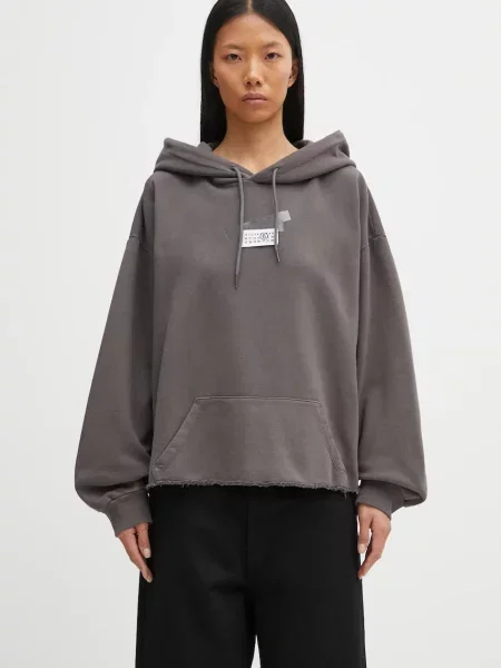 Maison Margiela hanorac de cu glugă cu imprimeu gri