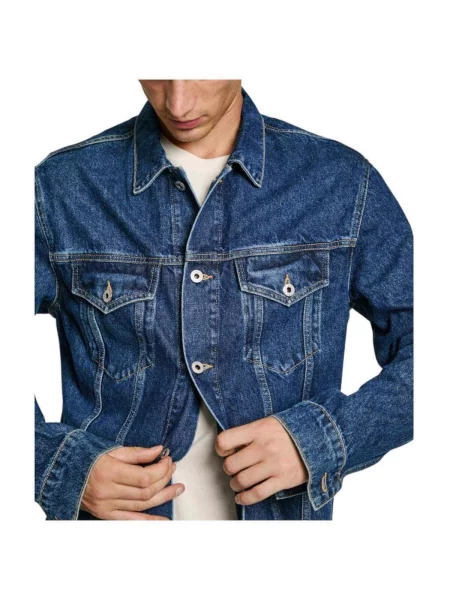 Geacă de blugi Pepe Jeans albastru