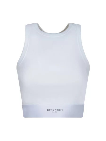 Top Givenchy o skróconej długości z logo biały