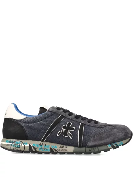 Sneakerși Premiata din piele de căprioară gri