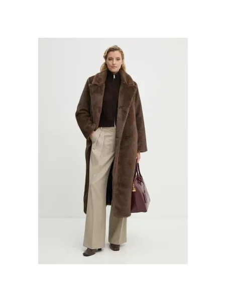 Day Birger et Mikkelsen spodnie z domieszką wełny Enzo Classic Wool Blend beżowe