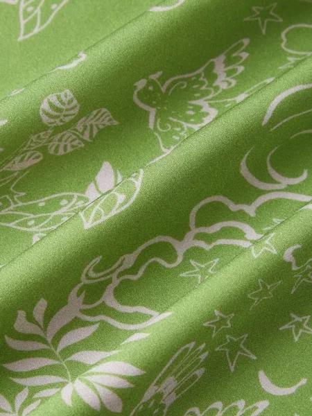 Tunică Shanghai Tang cu imagine verde