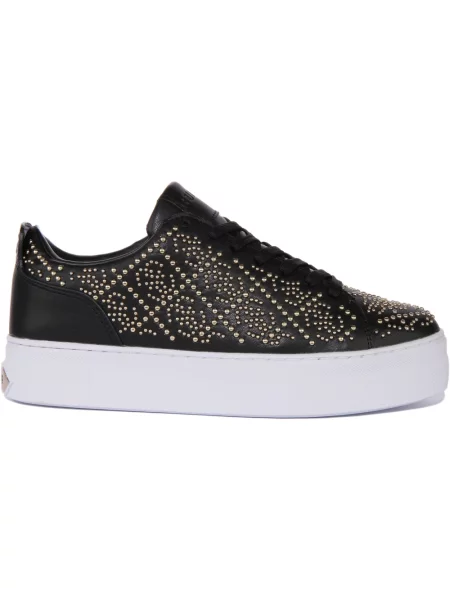 Sneakersy Guess skórzane czarne