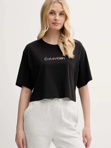 Домашна тениска от Calvin Klein Underwear дамска черно