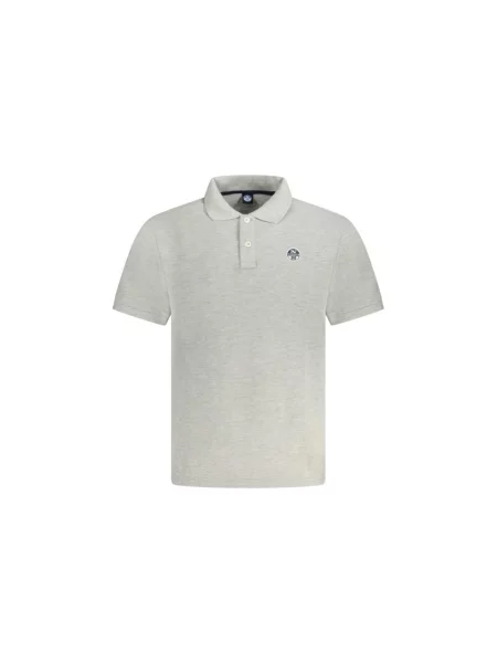 Koszulka polo North Sails z krótkim rękawem z logo szara