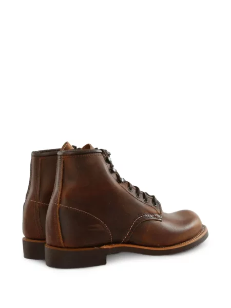 Fűzős bőr bokacsizma Red Wing Shoes piros