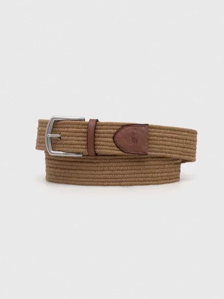 Fonott stretch öv Polo Ralph Lauren barna