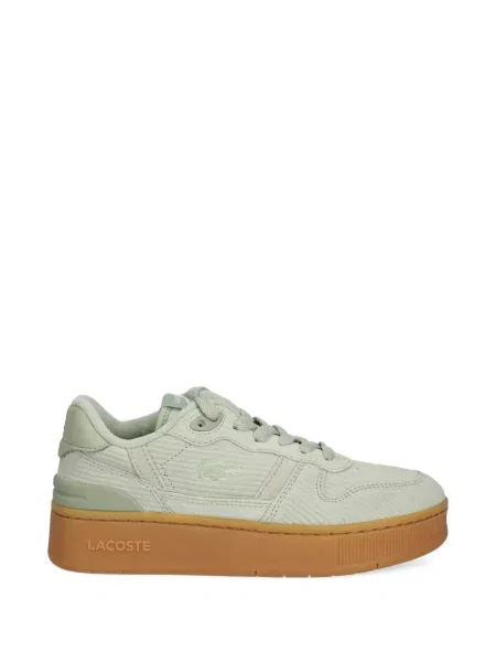 Sneakerși Lacoste de catifea cord cu platformă verde