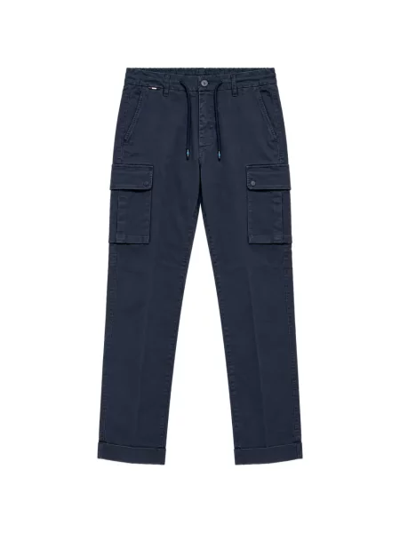 Pantaloni cargo Mason's cu cordon albastru