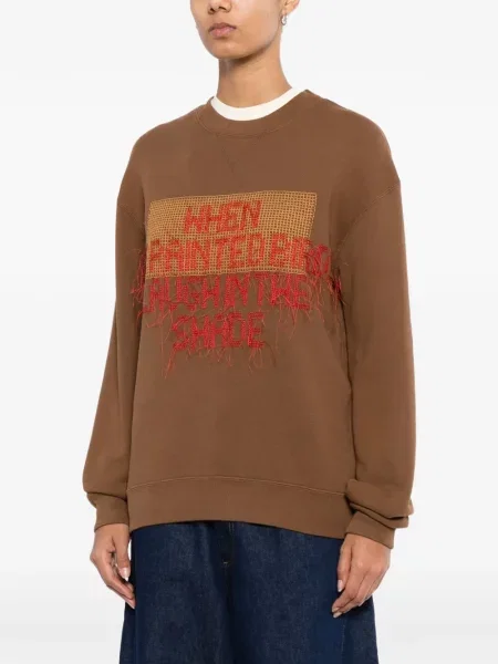 Pulover Jw Anderson cu broderie maro