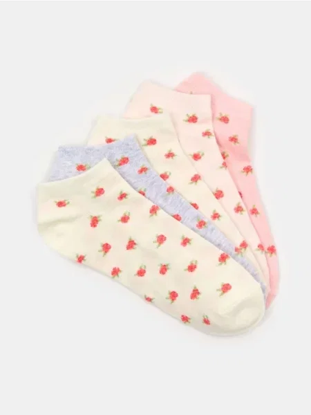 Шкарпетки з квітковим візерунком 5 pack різнобарвний