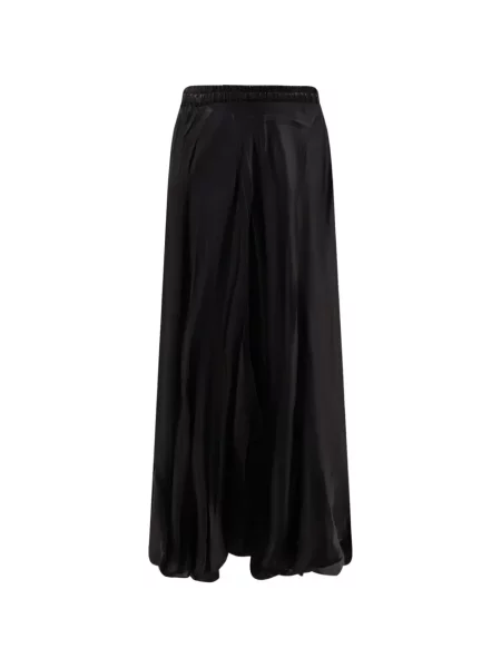 Fusta maxi Mes Demoiselles din satin negru