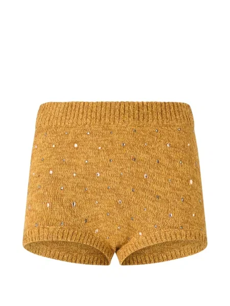 Pantaloni scurți Pinko tricotate galben