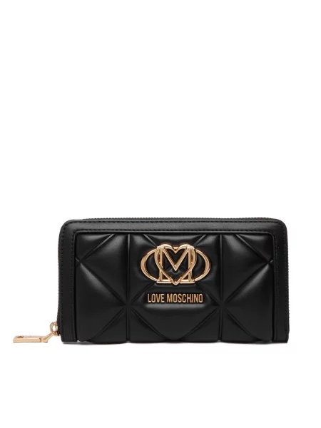 Love Moschino peňaženka dámska z imitácie kože čierna