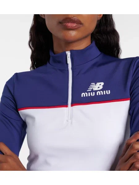 Cropp top Miu Miu din jerseu alb