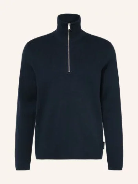 Marc O'polo Sweter Typu Troyer blau granatowy