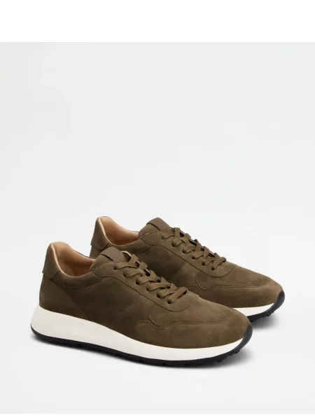 Szarvasbőr sneaker Tod's zöld