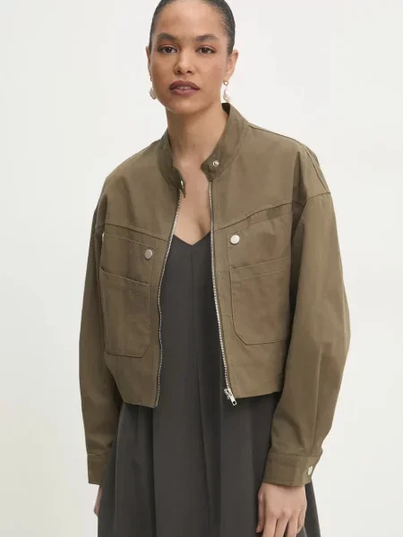 Куртка Answear Lab перехідна oversize зелений