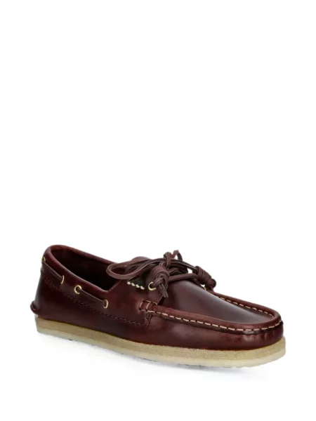 Kožne loaferice Clarks Originals s vezicama smeđa