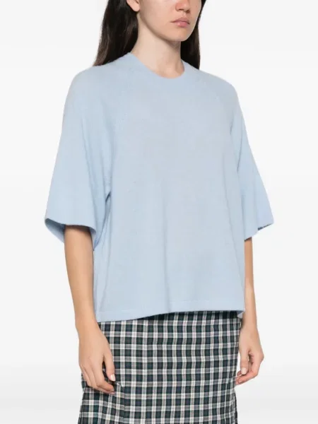 Tricou Absolut Cashmere din cașmir albastru