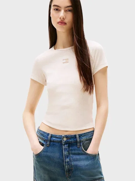 Футболка Tommy Jeans бежевая