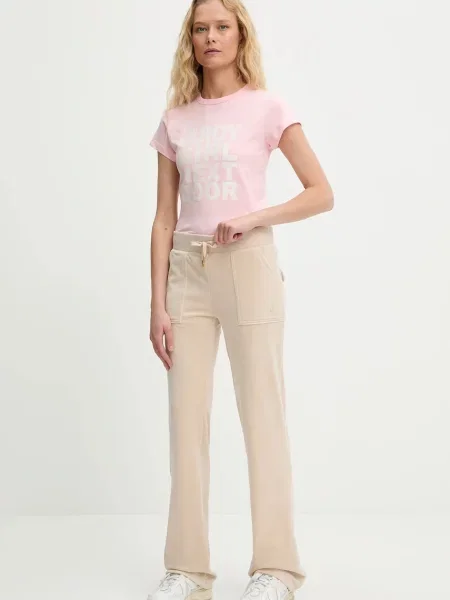 Juicy Couture t-shirt JUICY GIRL NEXT DOOR HILTON T-SHIRT różowa