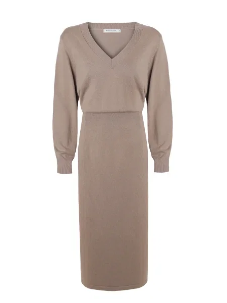 TATUUM Rochie tricotat JASMINE închis bej