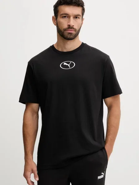 Тениска Puma с десен черно