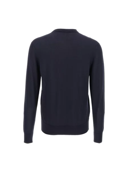 Jedwabny sweter Dolce And Gabbana z logo niebieski