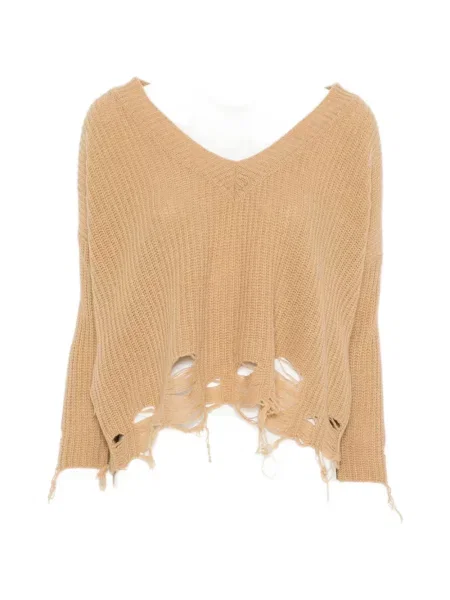 Pulover cu decolteu în v Pinko zdrențuiți cu decolteu în V