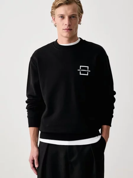 Karl Lagerfeld Jeans hanorac pentru bărbați din negru