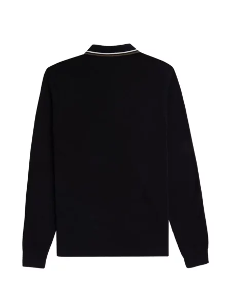 Lung tricou polo Fred Perry negru